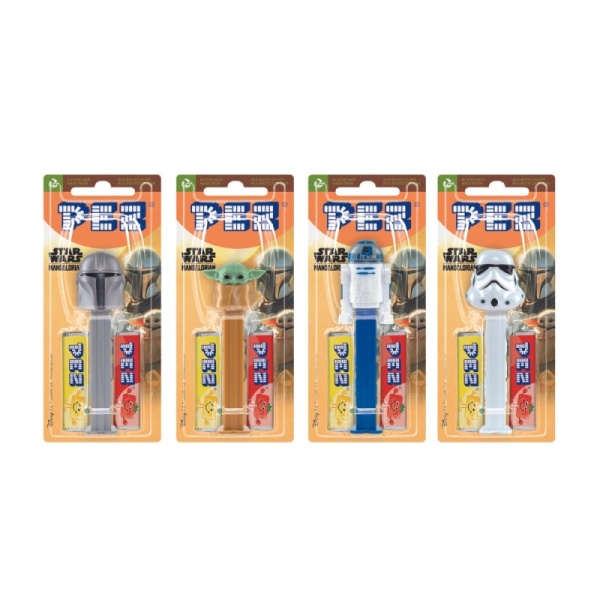 Star Wars Mandalorian PEZ Dispenser & 2 Sweets Candy Packs 17g